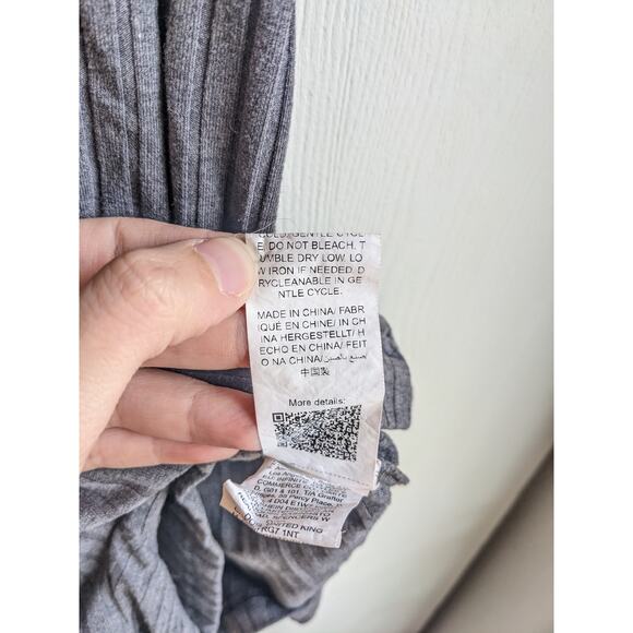 Shein Curve Women's Gray Ribbed V-Neck Short Sleeve Romper Size 1XL - Picture 5 of 5